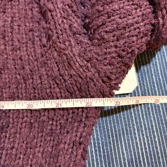 Altar’d State Chenille Sweater Womens M NWT Burgundy Cozy Soft Boho Cottagecore - Picture 7 of 9